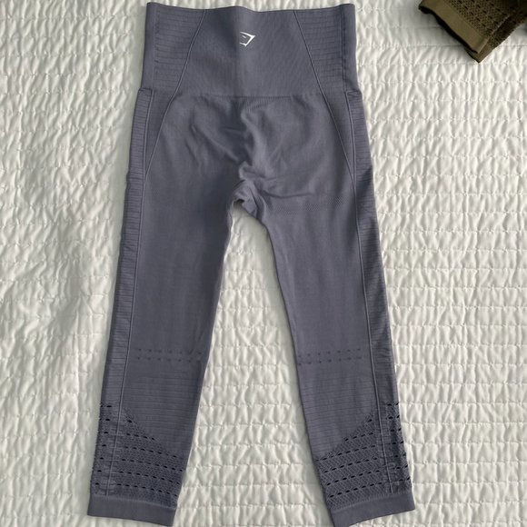 Gymshark Energy+ Seamless Cropped Legging - Steel Blue - Picture 4 of 5